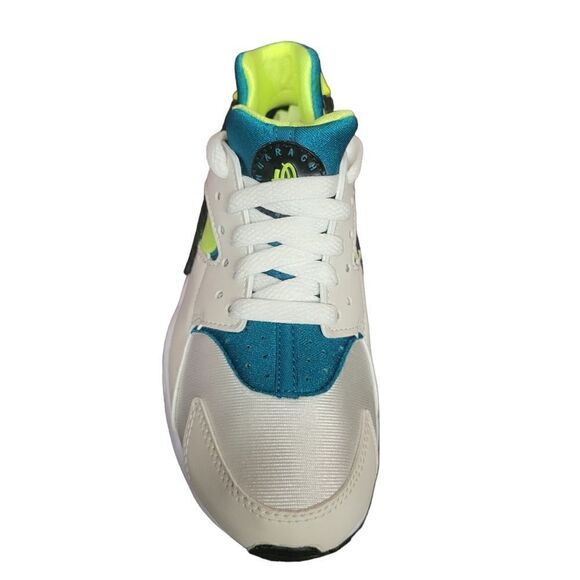 Nike Air Huarache Run Kids Size 4Y/Womens 5.5 Phantom Black Volt 654275-045 - Picture 4 of 7